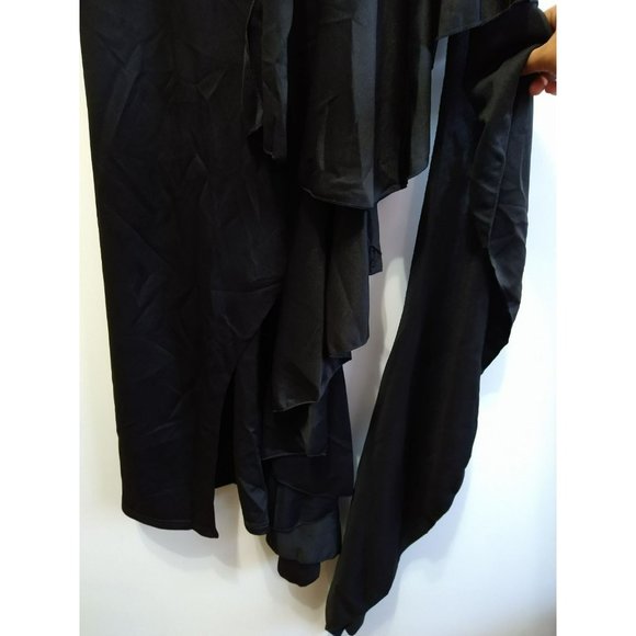 Cocktail Maxi Dress with side open leg Ruffle Size Large Unique style - Picture 4 of 8